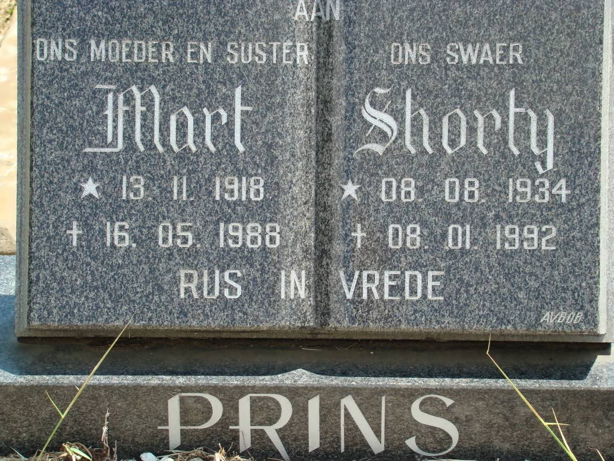 PRINS Mart 1918-1988 &amp; Shorty 1934-1992