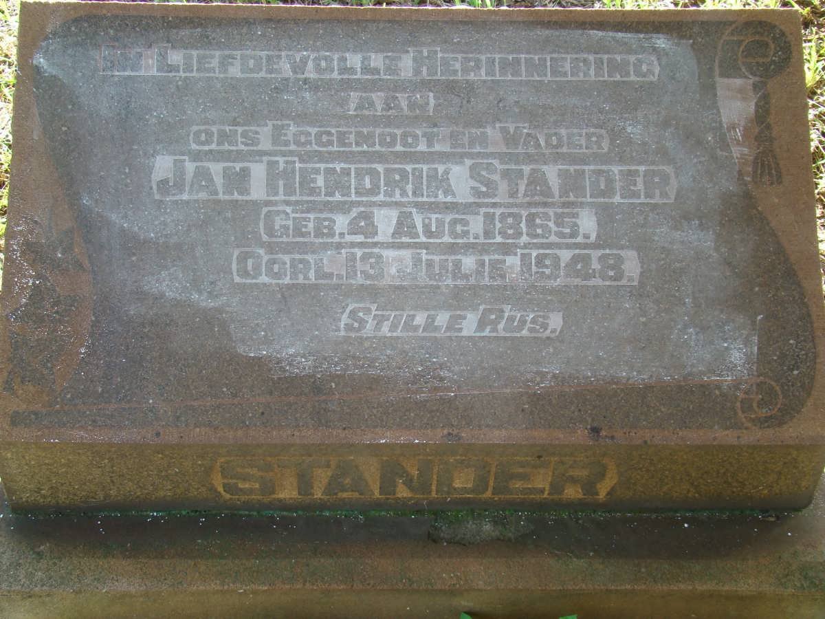 STANDER Jan Hendrik 1865-1948