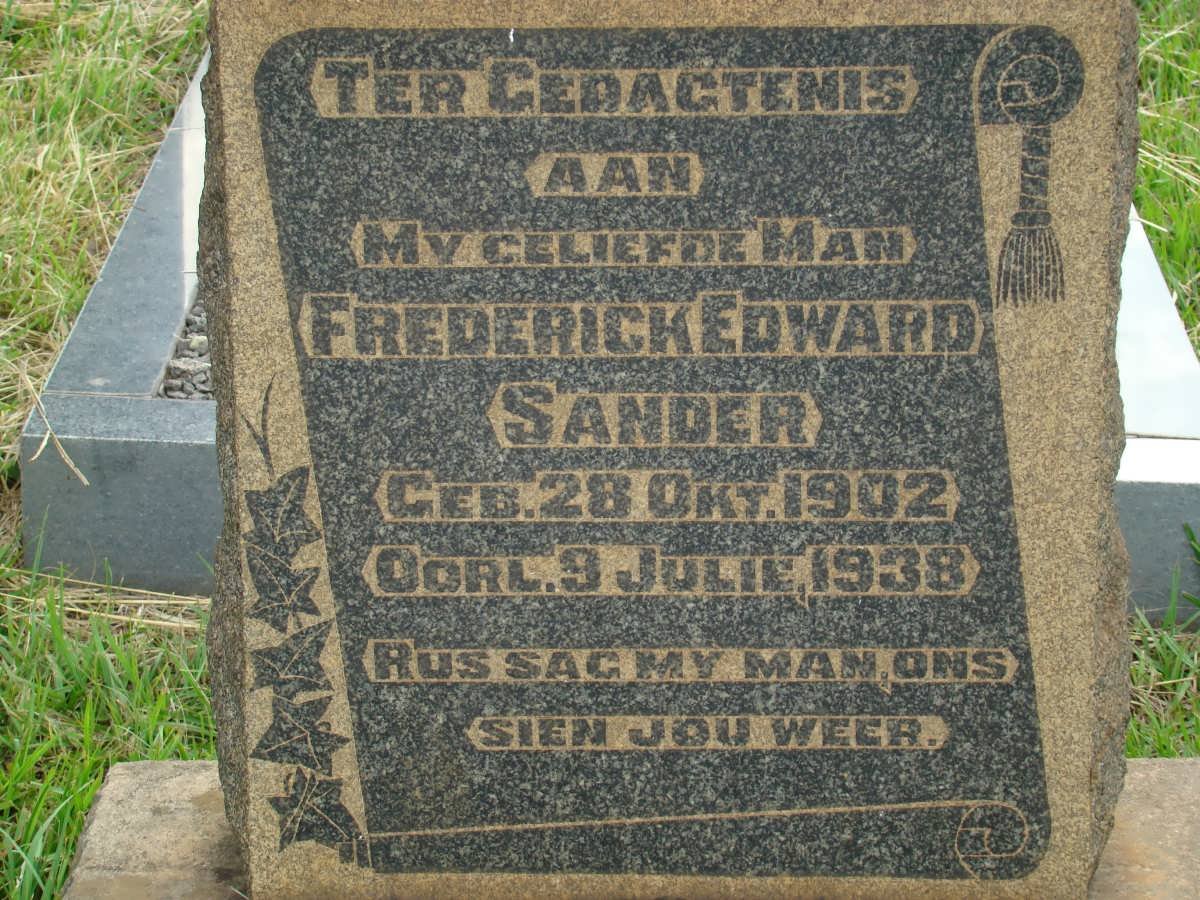 STANDER Frederick Edward 1902-1938