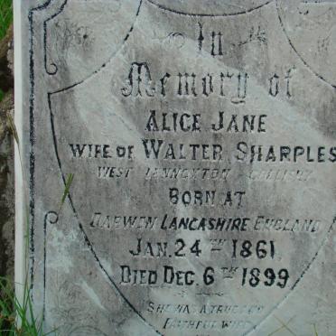 SHARPLES Alice Jane 1861-1899