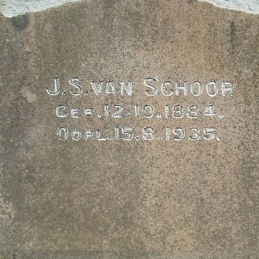 SCHOOR J.S., van 1884-1935