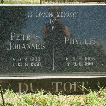 TOIT Petrus Johannes, du 1900-1956 &amp; Phyllis 1905-1991