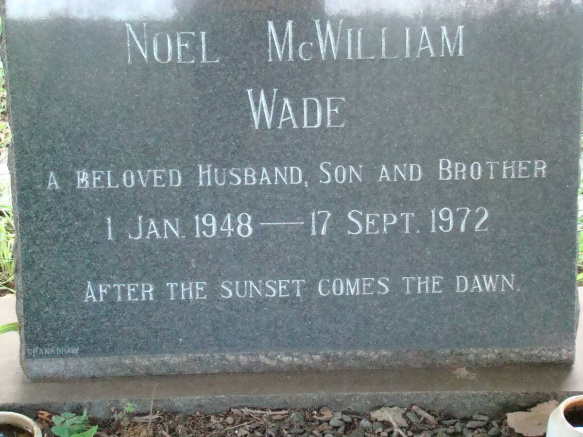 WADE Noel McWilliam 1948-1972