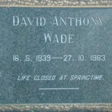 WADE David Anthony 1939-1963