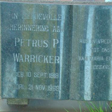 WARRICKER Petrus P. 1918-1969