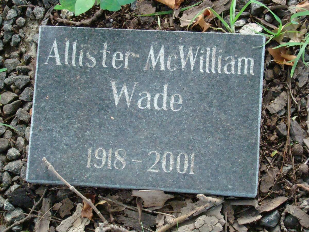 WADE Alister McWilliam 1918-2001