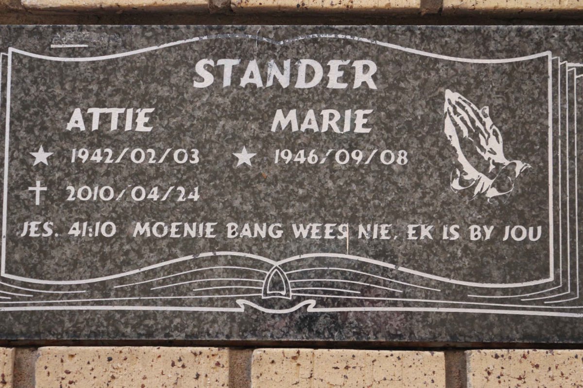 STANDER Attie 1942-2010 &amp; Marie 1946-
