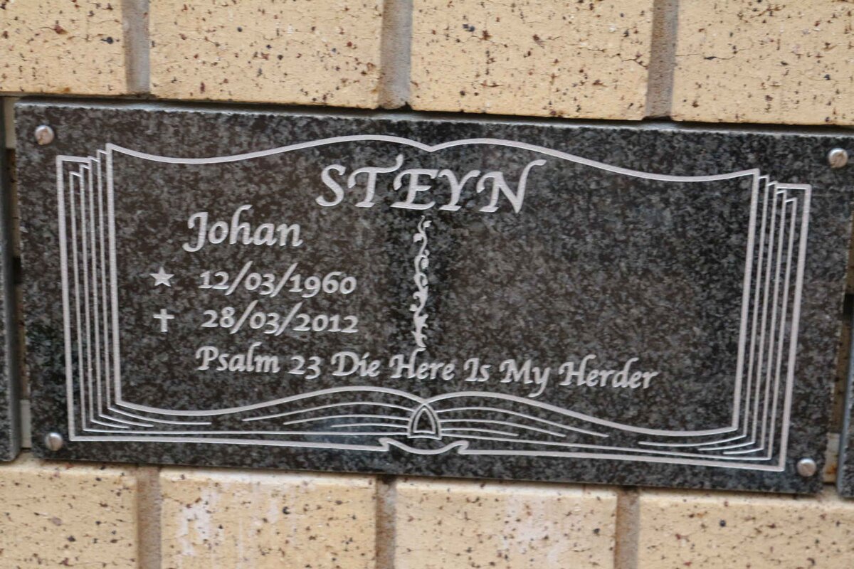 STEYN Johan 1960-2012