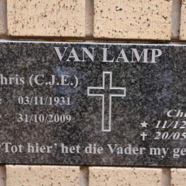 LAMP C.J.E., van 1931-2009 :: LAMP Charl 1953-2014