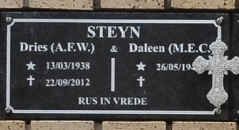 STEYN A.F.W. 1938-2012 &amp; M.E.C. 194?-