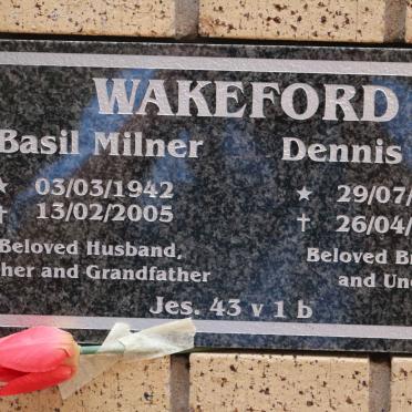 WAKEFORD Dennis Keith 1937-1996 :: WAKEFORD Basil Milner 1942-2005