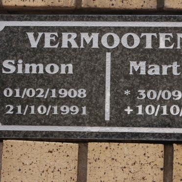 VERMOOTEN Simon 1908-1991 &amp; Marthie 1915-2013
