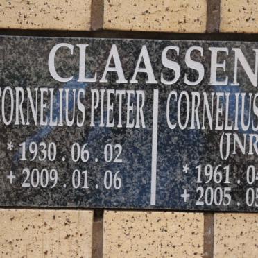 CLAASSEN Cornelius Pieter 1930-2009 :: CLAASSEN Cornelius Pieter Jnr 1961-2005