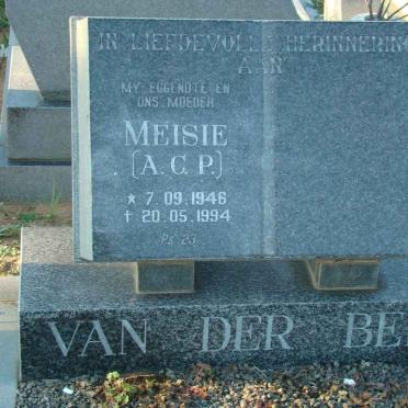 BERG A.C.P., van der 1946-1994