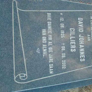 CILLIERS David Johannes 1925-2002