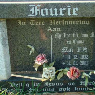 FOURIE Mai F.S. 1932-2003