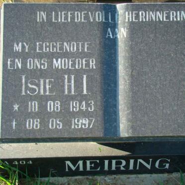 MEIRING Isie H.I. 1943-1997