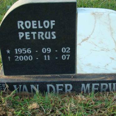 MERWE Roelof Petrus, van der 1956-2000