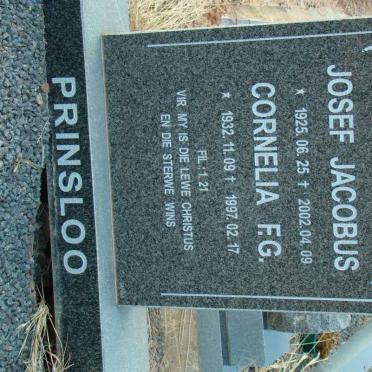 PRINSLOO Josef Jacobus 1925-2002 &amp; Cornelia F.G. 1932-1997