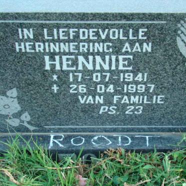 ROODT Hennie 1941-1997
