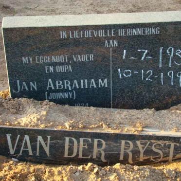 RYST Jan Abraham, van der 1934-1996