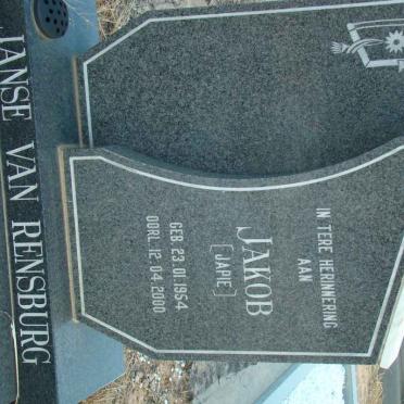RENSBURG Jakob, Janse van 1954-2000