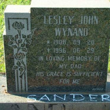 SANDERS Lesley John Wynand 1908-1996