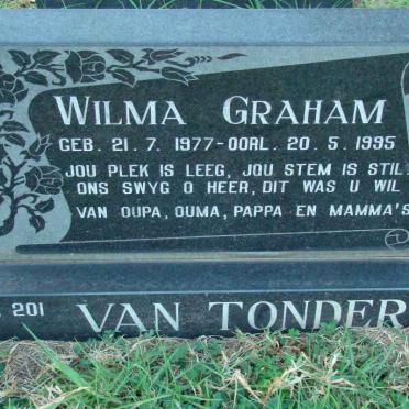 TONDER Wilma Graham, van 1977-1995