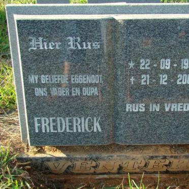 VENTER Frederick 1938-2003