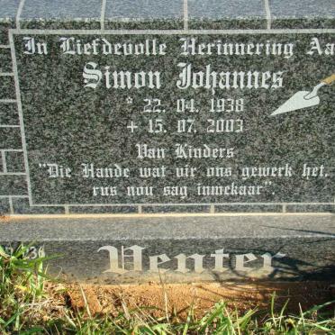 VENTER Simon Johannes 1938-2003