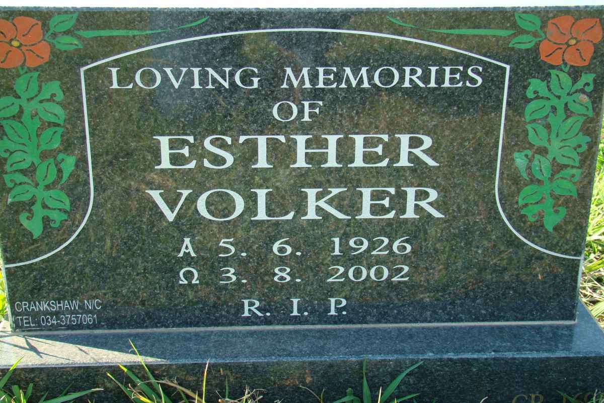 VOLKER Esther 1926-2002