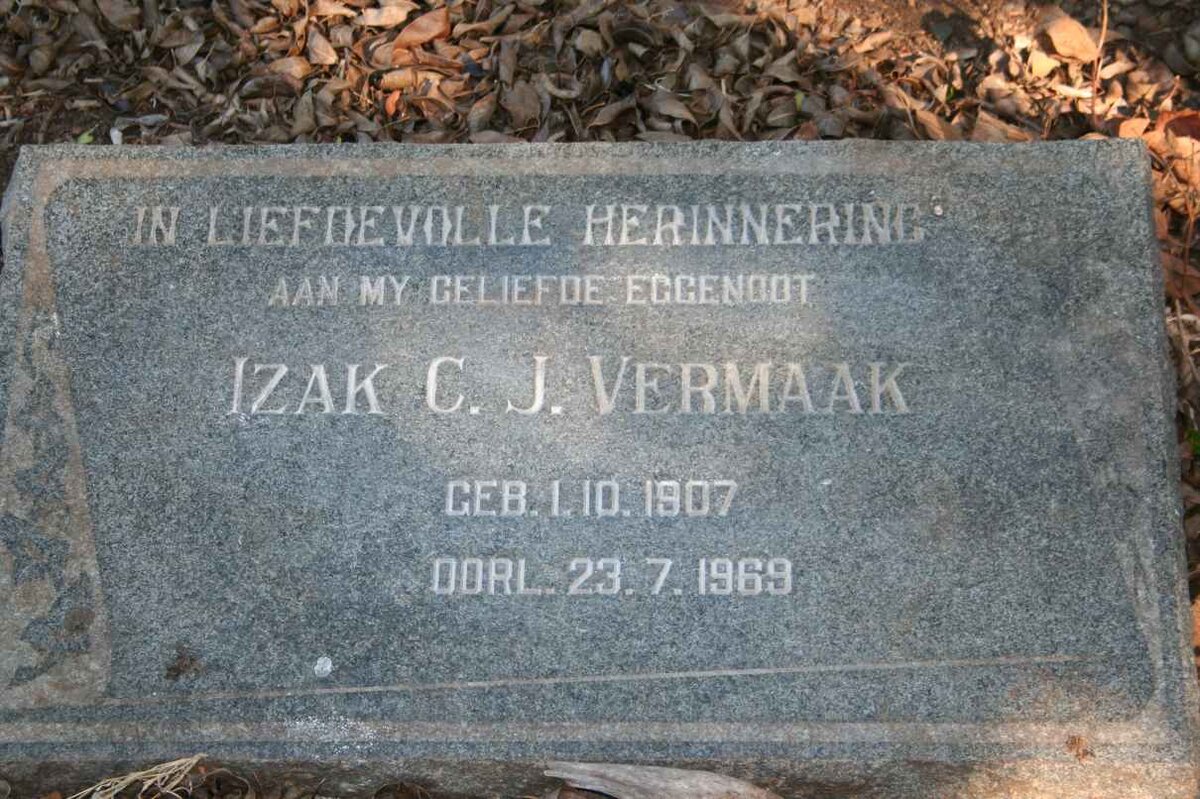 VERMAAK Izak C.J. 1907-1969