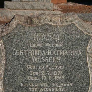 WESSELS Gertruida Katharina nee DU PLESSIS 1874-1956