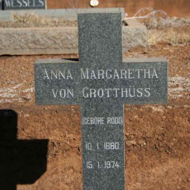 GROTTHUSS Anna Margaretha, von nee ROOD 1880-1974