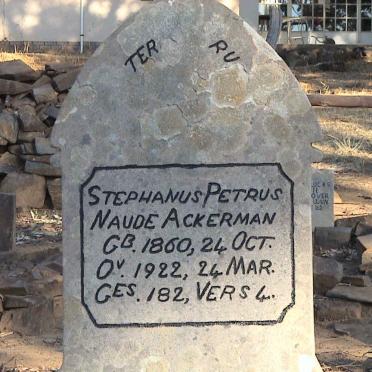 ACKERMAN Stephanus Petrus Naude 1860-1922
