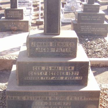 FILTER Johann Heinrich Jacob 1864-1927 &amp; Amalie Katharina Hedwig PRIGGE 1872-1963