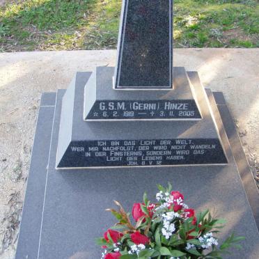 HINZE G.S.M. 1919-2005