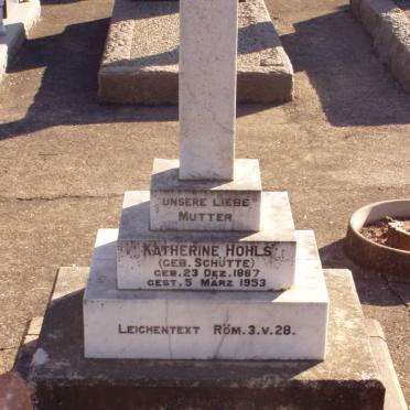 HOHLS Katherine nee SCHUTTE 1887-1953