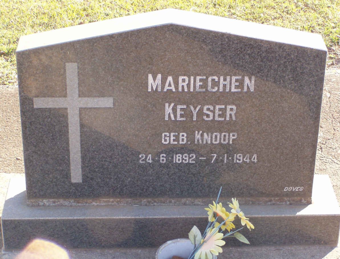 KEYSER Mariechen nee KNOOP 1892-1944