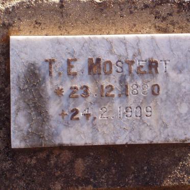 MOSTERT T.E. 1890-1909