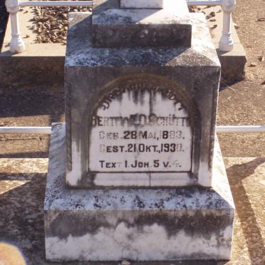 SCHUTTE Bertma? D. 1883-1930