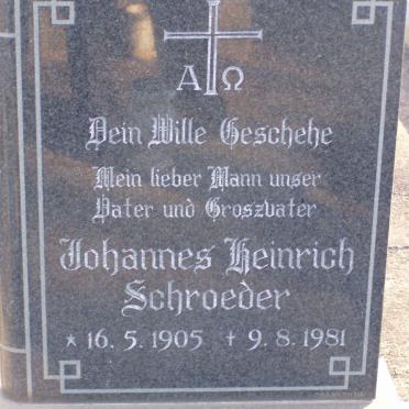 SCHROEDER Johannes Heinrich 1905-1981