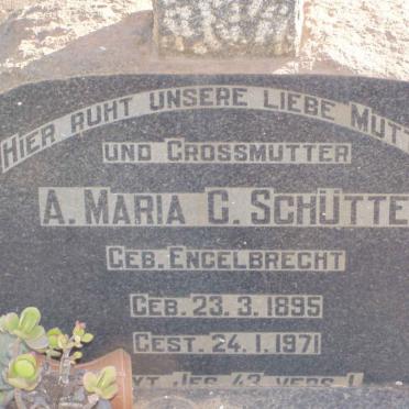 SCHUTTE  A. Maria C. nee ENGLEBRECHT 1895-1971