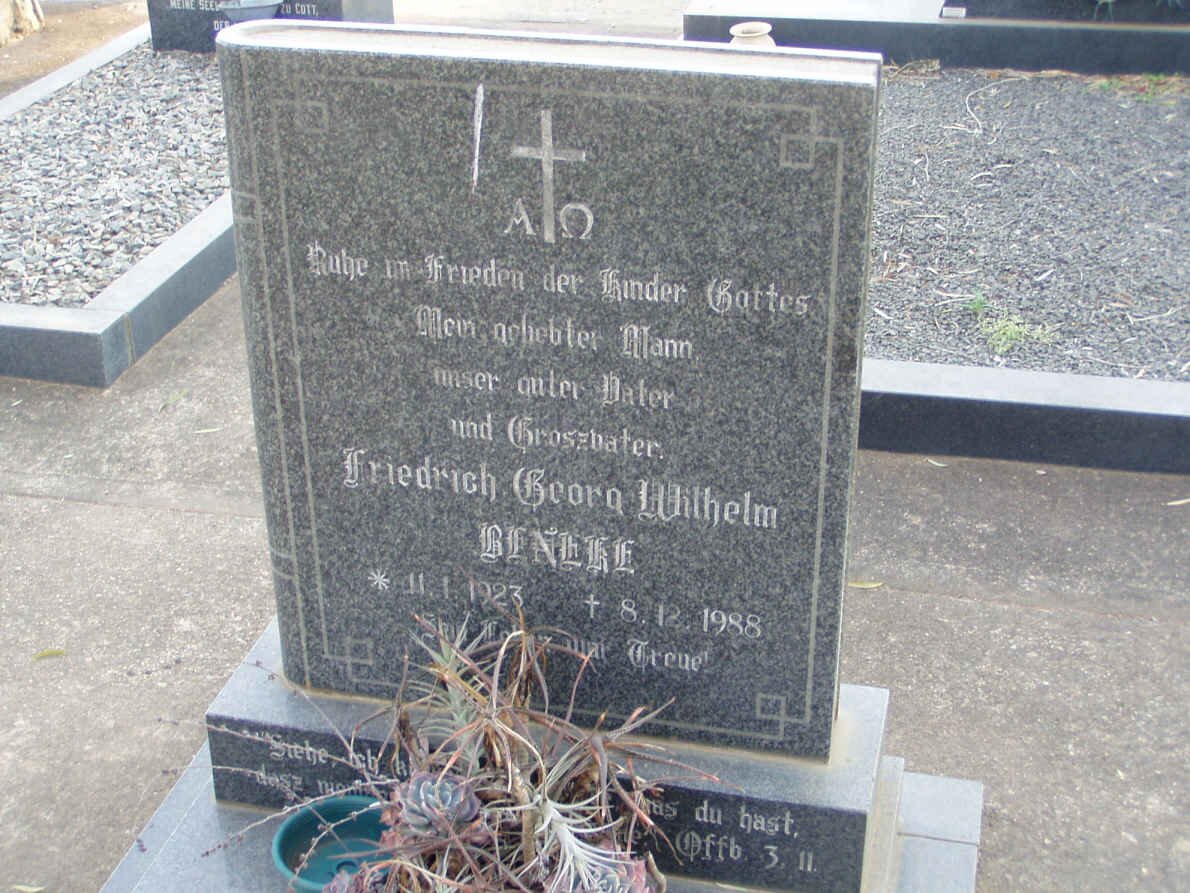 BENEKE Friedrich Georg Wilhelm 1923-1988