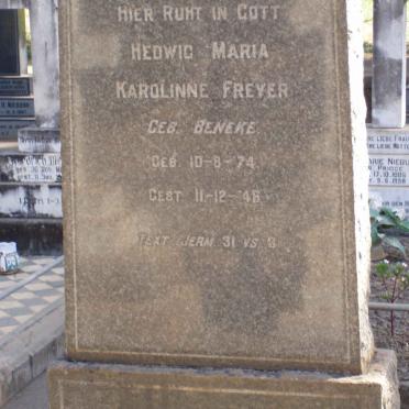 FREYER Hedwig Maria Karoline nee BENEKE 1874-1946