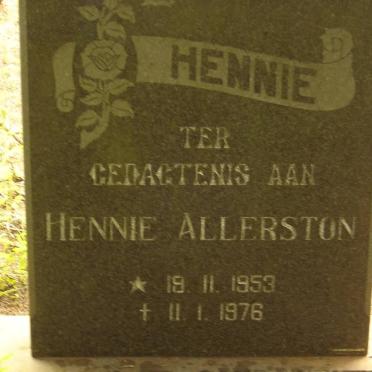 ALLERSTON Hennie 1953-1976