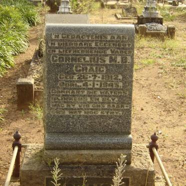 CRAIG Cornelius M.B. 1912-1945