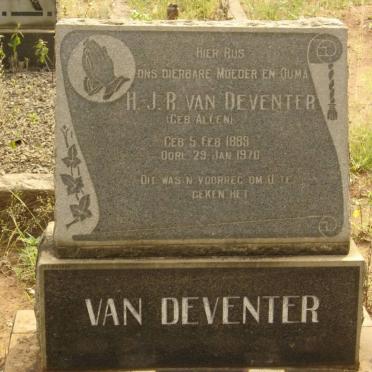 DEVENTER H.J.R., van nee ALLEN 1889-1970