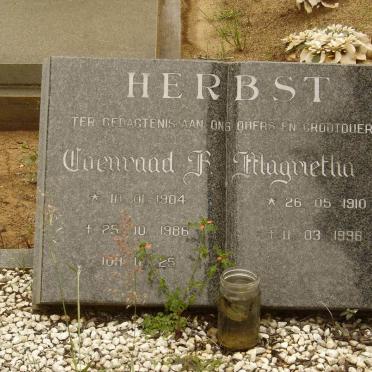 HERBST Coenraad F. 1904-1986 &amp; Magrietha J. 1910-1996