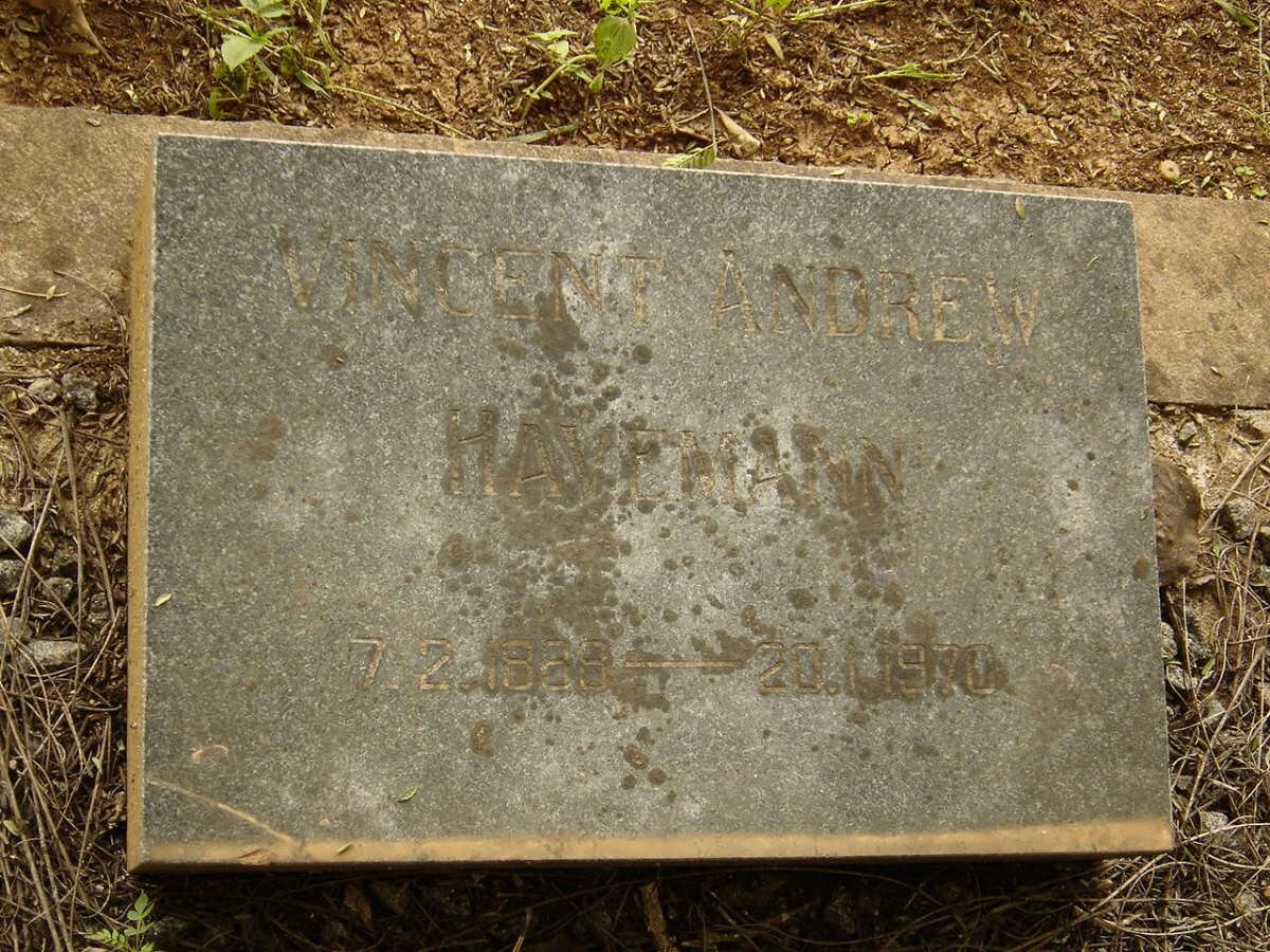 HAVEMANN Vincent Andrew 1925-1970